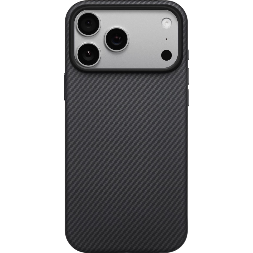 Carcasa Pitaka Aramid UltraGuard compatibila cu iPhone 17 Pro, Negru/Gri