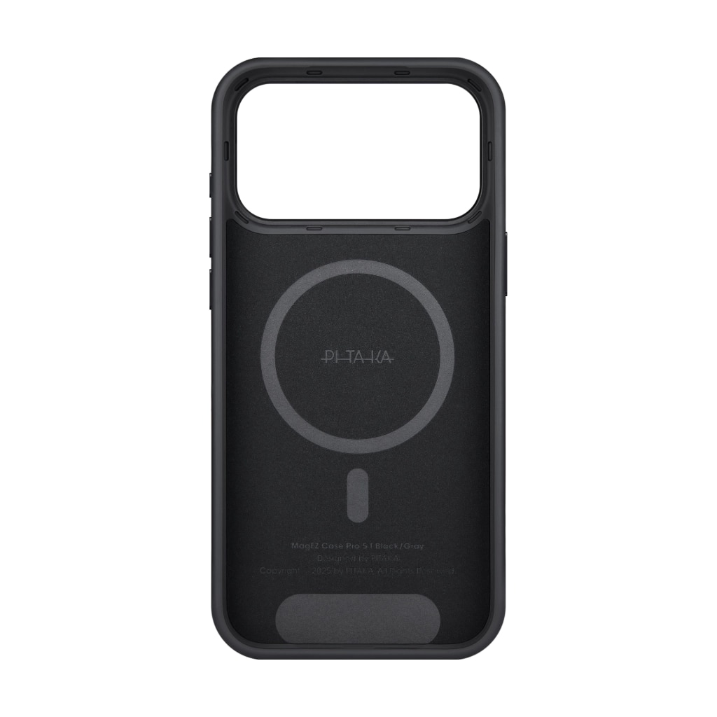 Carcasa Pitaka Aramid UltraGuard compatibila cu iPhone 17 Pro, Negru/Gri
