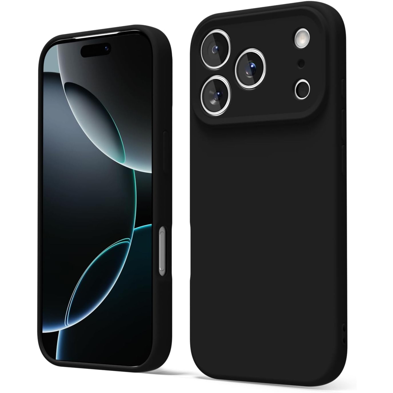 Husa pentru iPhone 17 Pro Max DaDen®, Ultra Slim, Silicon, Calitate Premium, Interior din microfibra, Negru