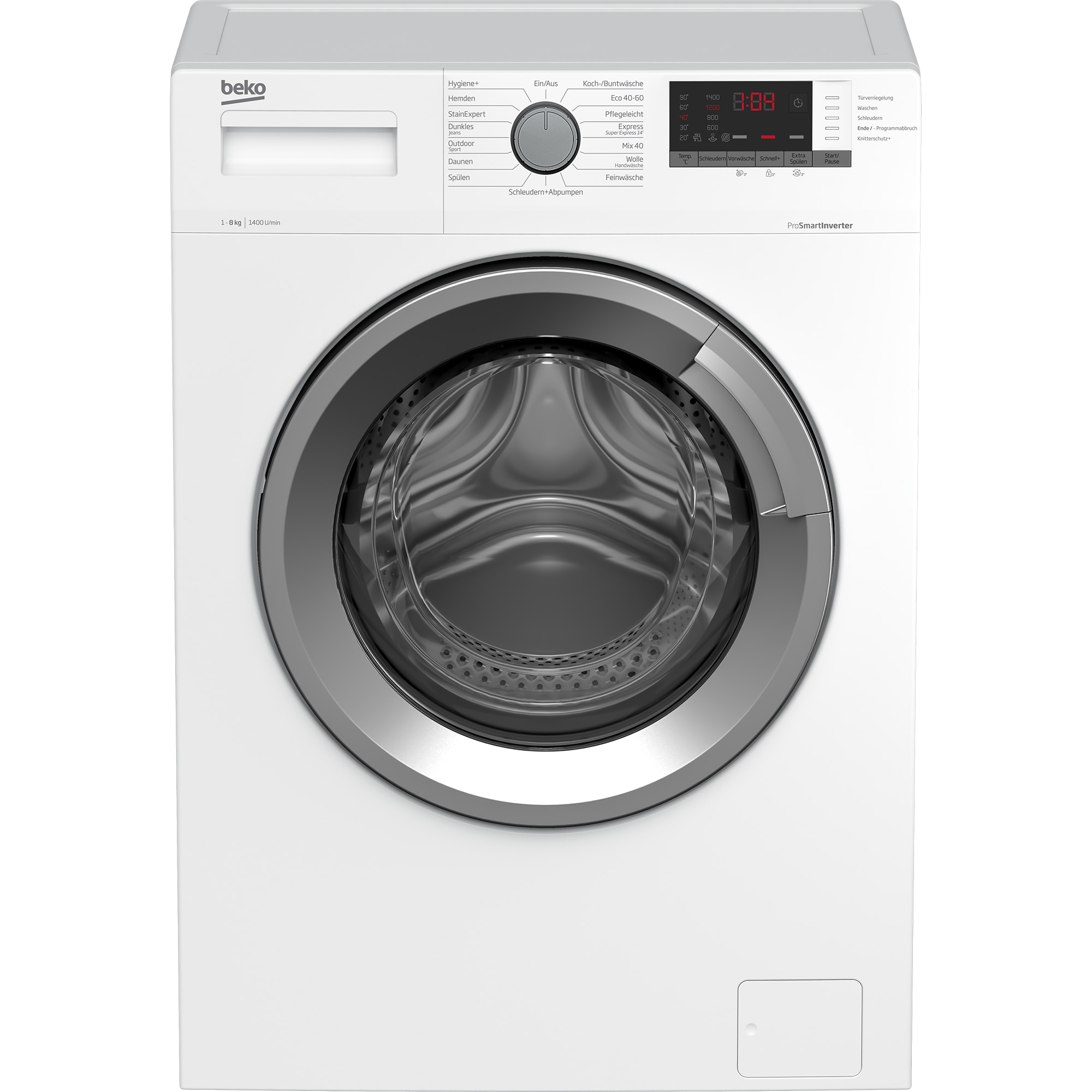Masina de spalat rufe Beko, 8 kg, 1400 rpm, alb, 845 x 600 x 550 mm