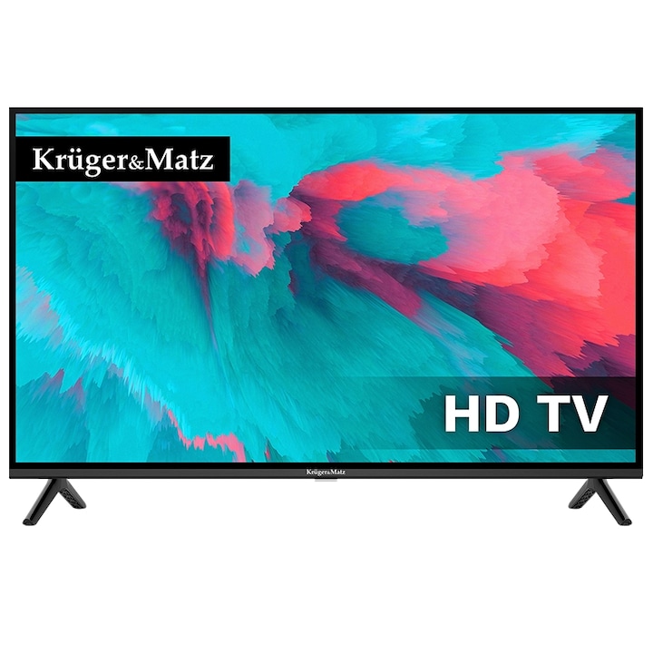 Televizor HD Kruger&Matz de 32'', 2xHDMI, USB, DVB-T2, H.265, HEVC, KM0232-T5