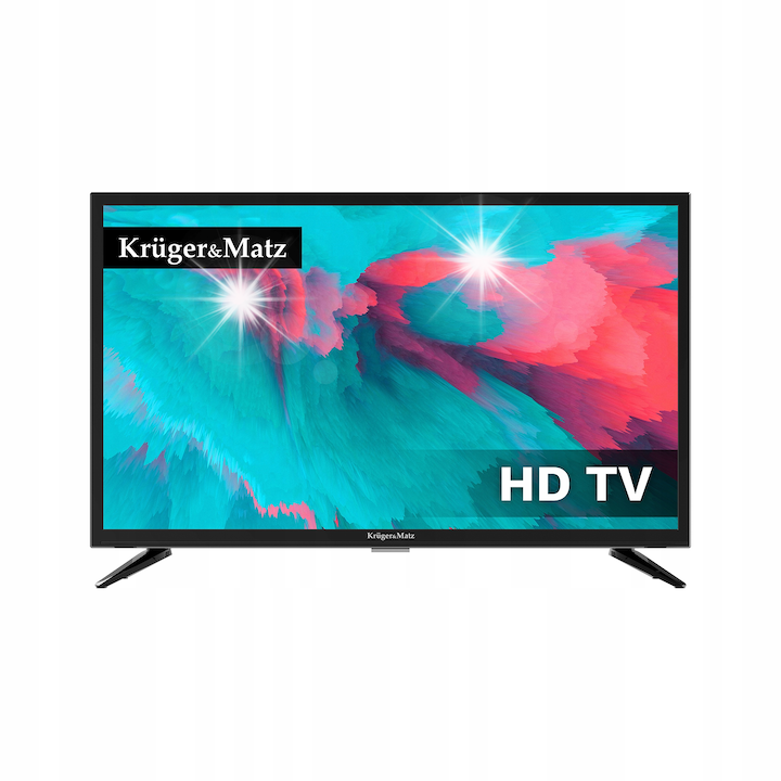 Televizor LCD 24" Kruger&Matz KM0224-T4 HD DVB-T2, USB, HDMI, 230V/12V