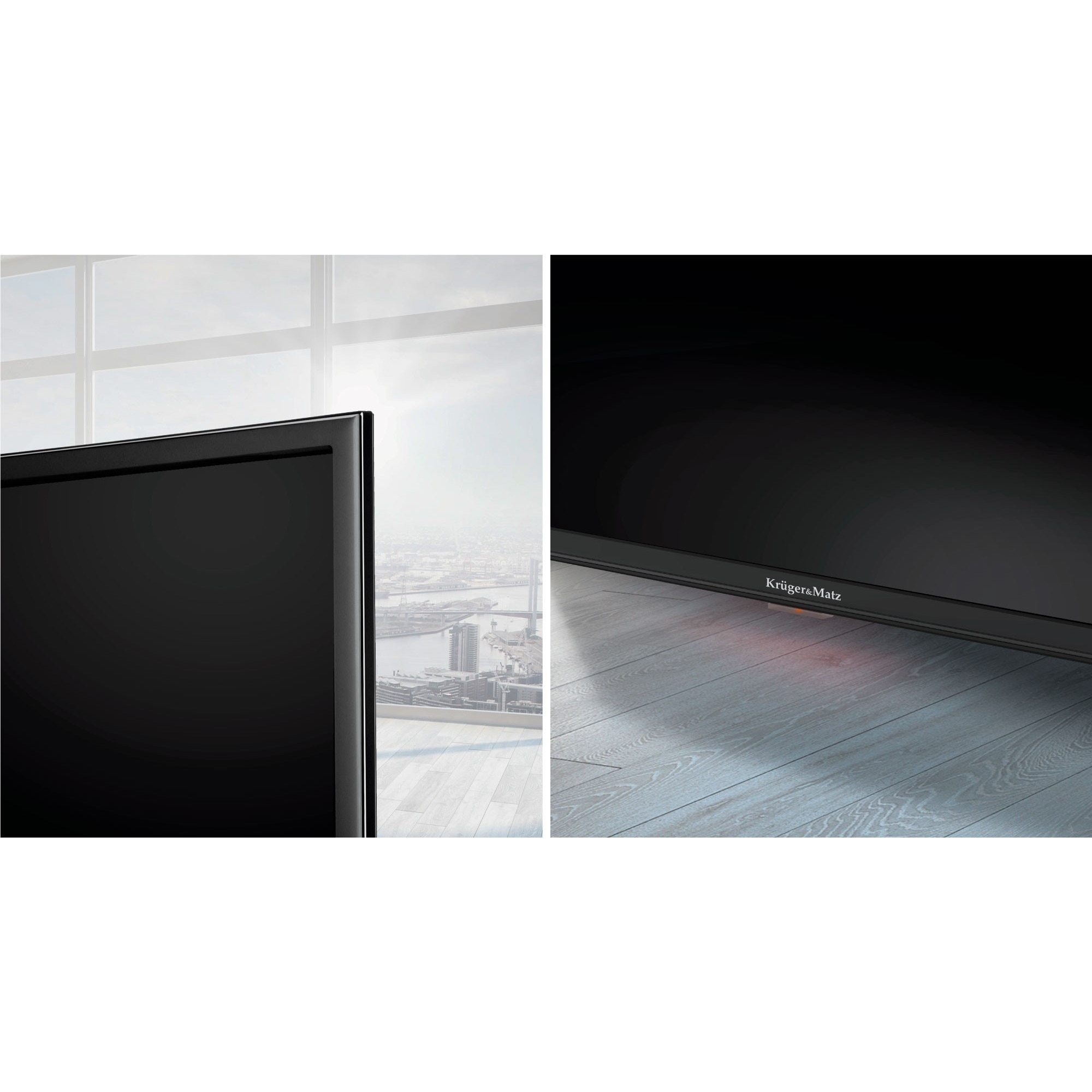 Televizor LCD 24" Kruger&Matz KM0224-T4 HD DVB-T2, USB, HDMI, 230V/12V