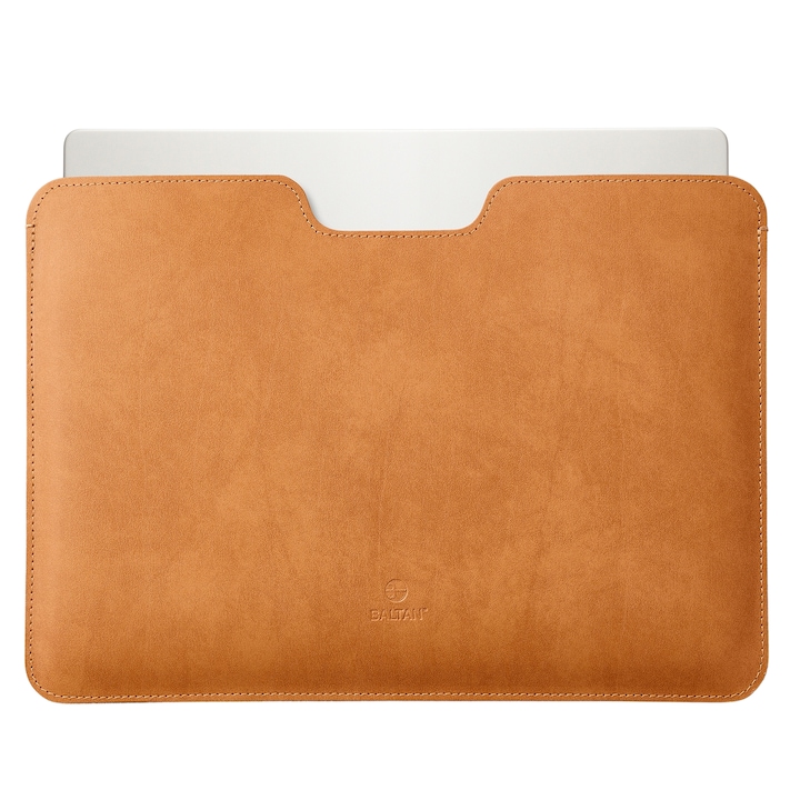 Husa pentru MacBook 13 PRO Baltan Razor 13 inch din piele naturala premium rezistenta la apa, maro