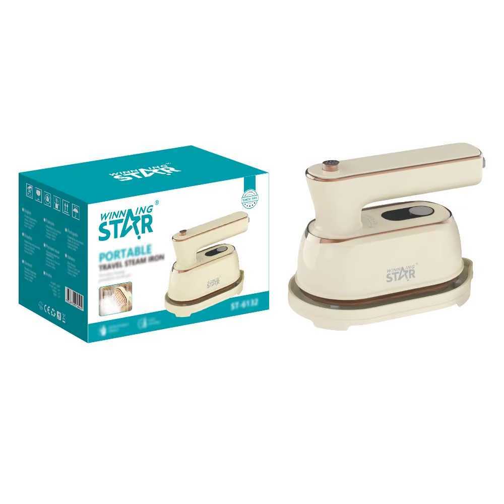 Fier de călcat portabil cu aburi pentru călătorii, WINNING STAR ST-6132 1000W, cu talpă ceramică