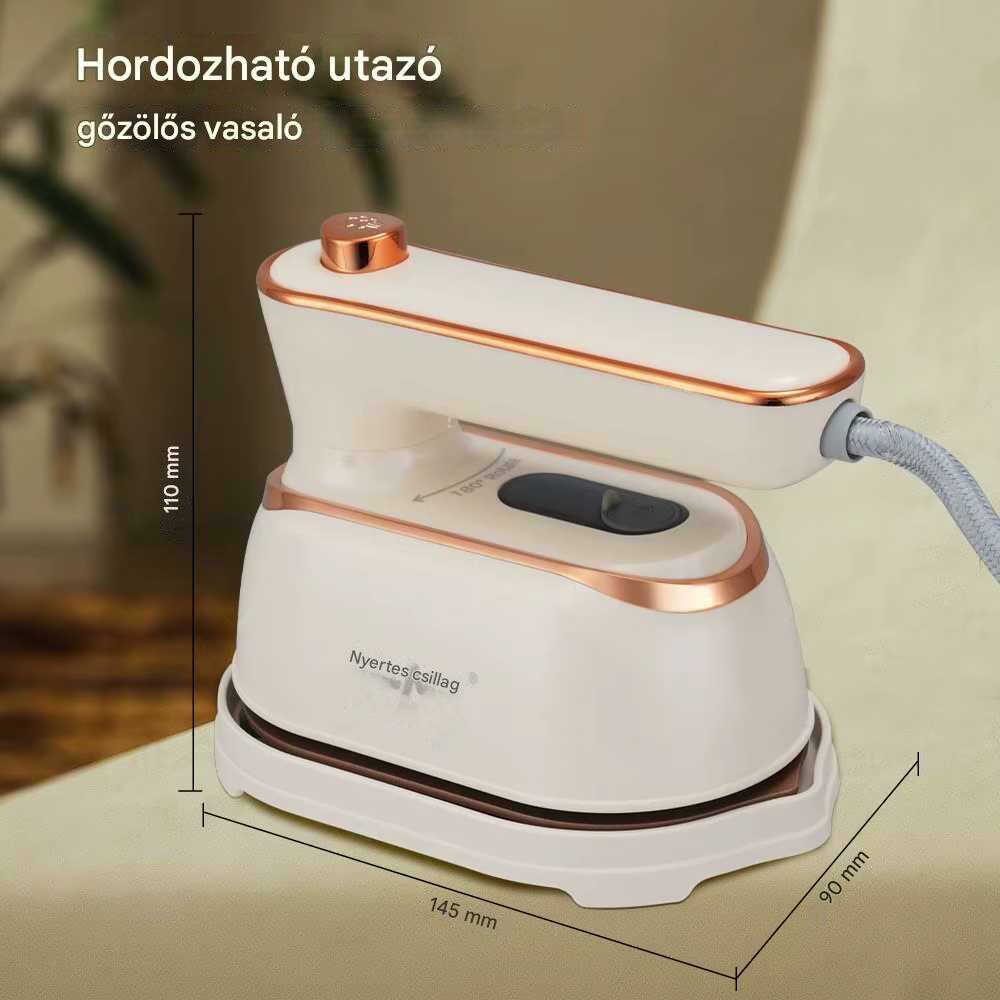 Fier de călcat portabil cu aburi pentru călătorii, WINNING STAR ST-6132 1000W, cu talpă ceramică
