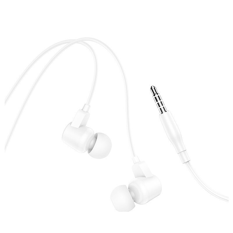 Casti In-Ear Borofone BM64 Goalant, Cu microfon, 3.5 mm, Alb