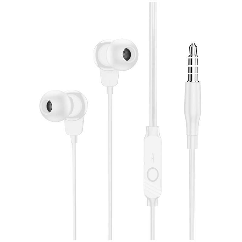 Casti In-Ear Borofone BM64 Goalant, Cu microfon, 3.5 mm, Alb