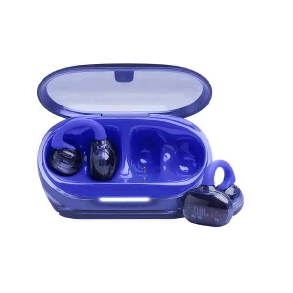 Casti Open-Ear JBL Soundgear Clips, True Wireless, Bluetooth, 4 microfoane, Multipoint, Autonomie 32 ore, IP54, Albastru
