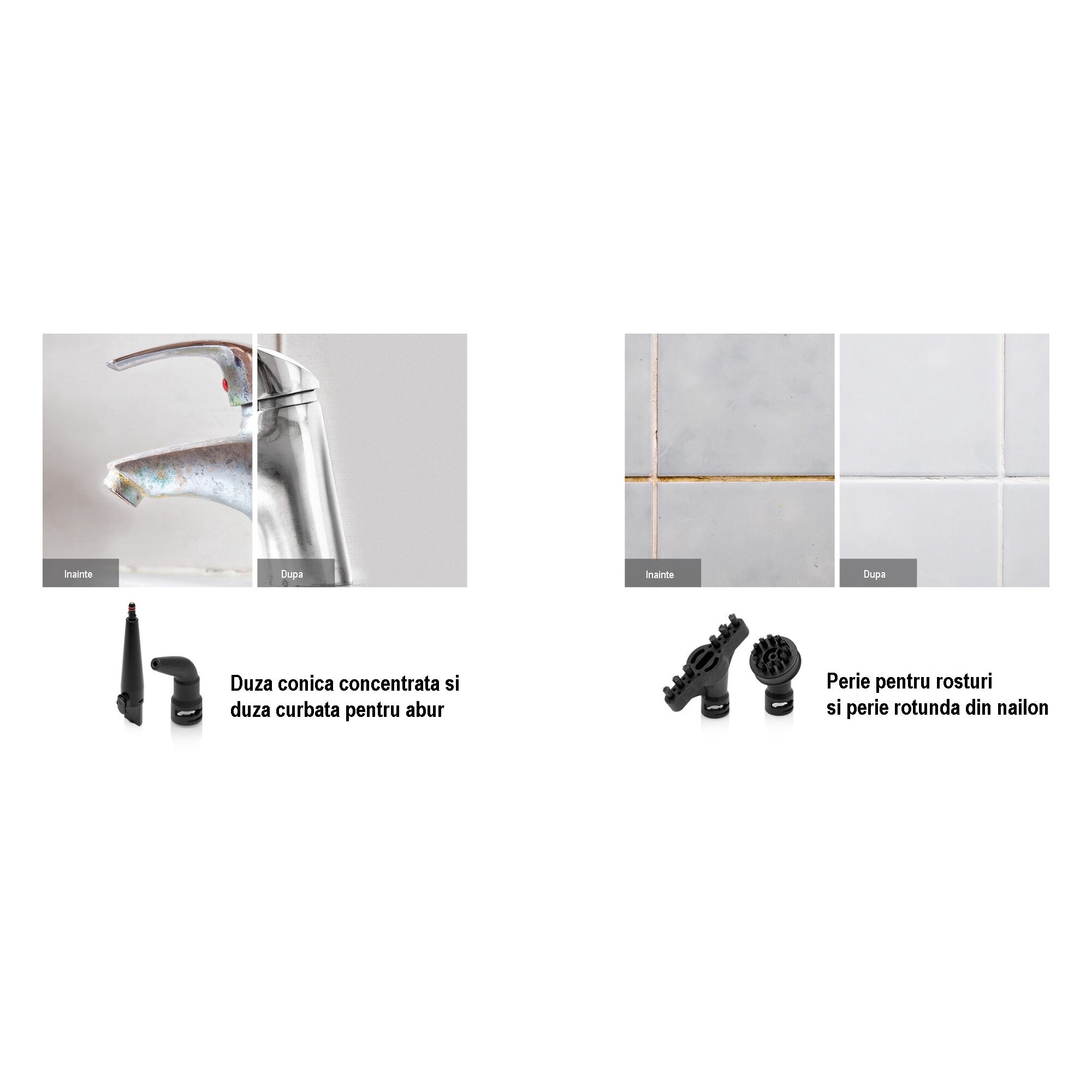 Aspirator cu abur si spalare ETA Steam&Clean 7214 90000, 2000 W, 1.3 litri, 4 moduri de curatare, LED, negru