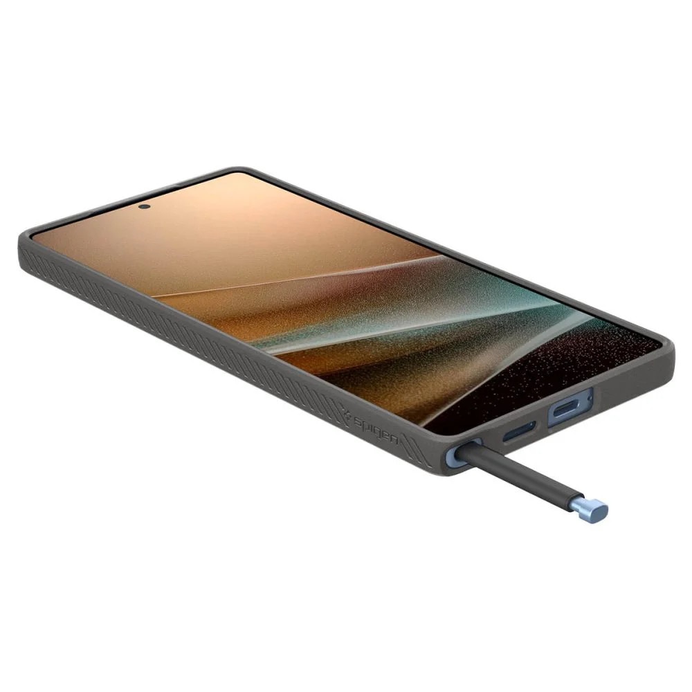 Carcasa Spigen Liquid Air compatibila cu Samsung Galaxy S25 Ultra Marble Gray