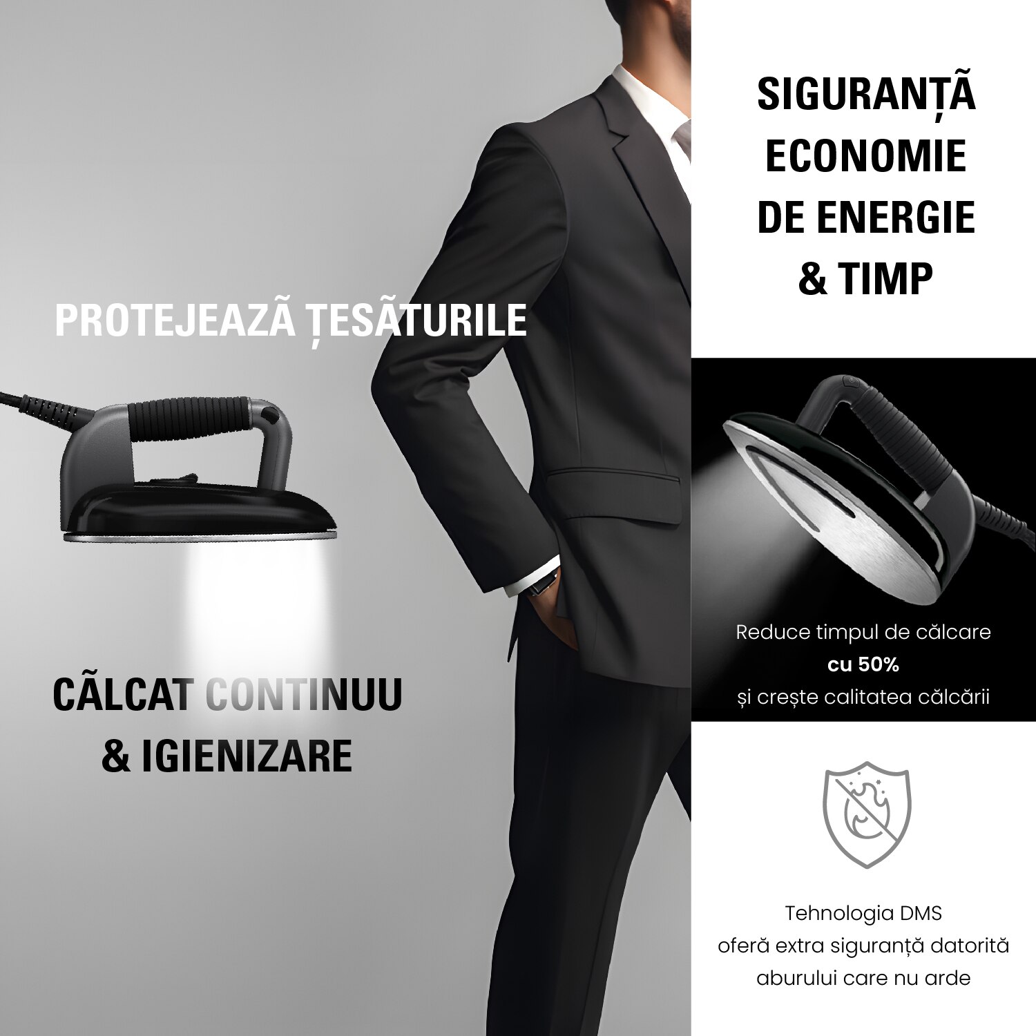 Fier de Calcat cu Abur Laurastar 000.0301.520 Negru 2200 W