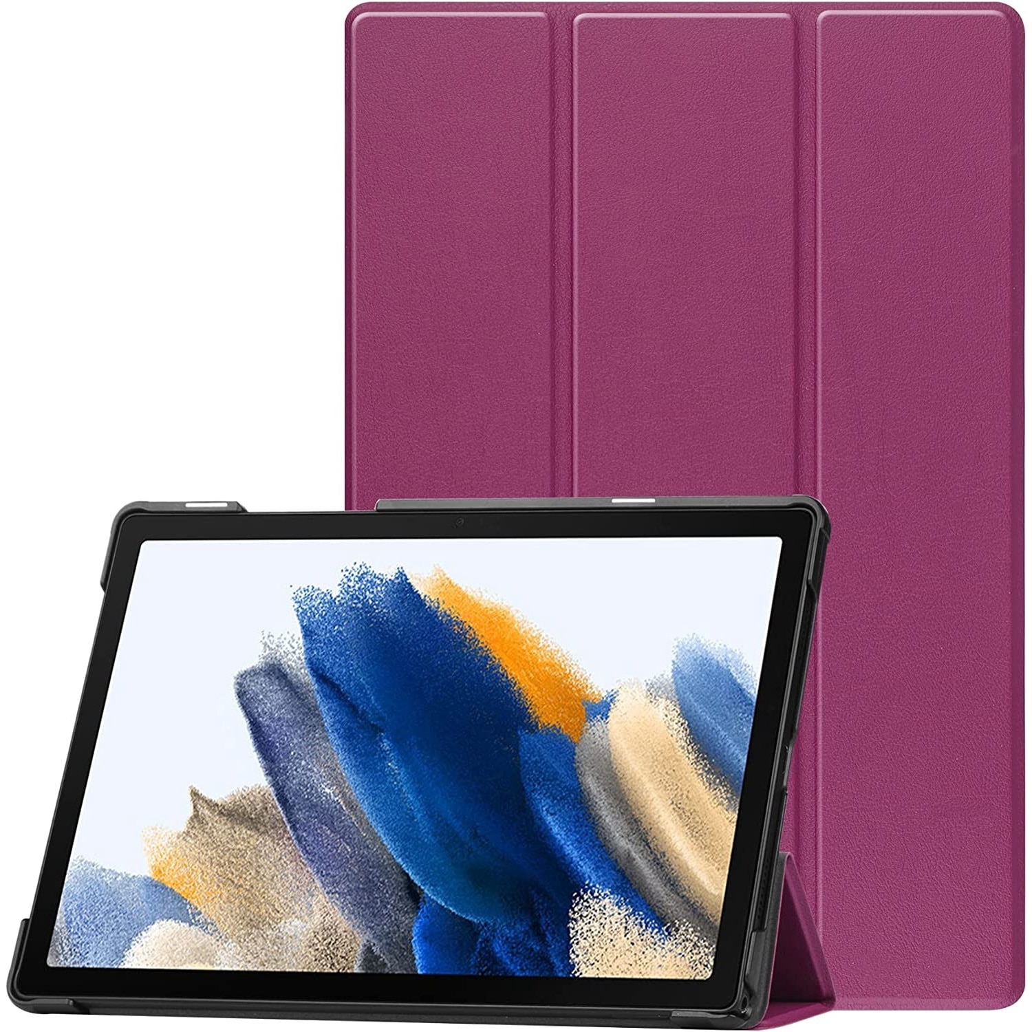 Husa Slim Sigloo, Smart Cover, Trifold, pentru tableta Samsung Galaxy Tab S8 Plus (X800/X806), S7 FE (T730/T733/T736B), S7 Plus (T970/T976B), 12.4 Inch, model Purple