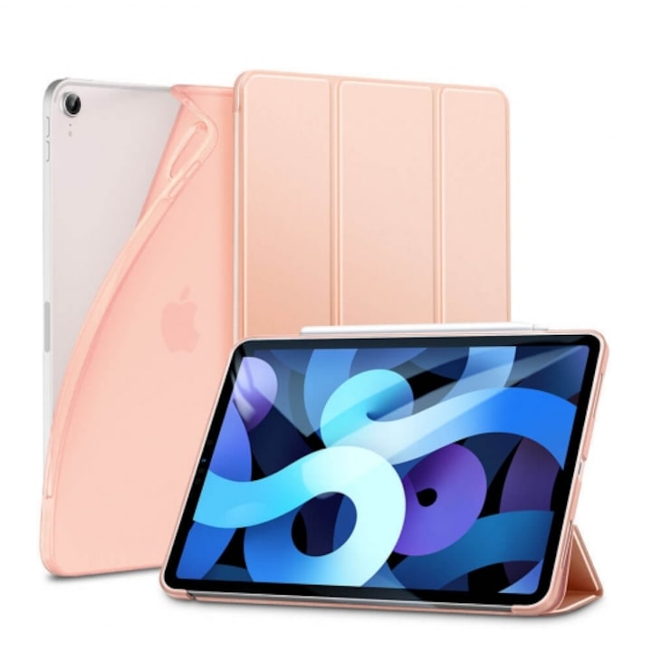 Husa de protectie tableta ESR, Rebound Slim pentru Apple iPad AIR 4 2020/ AIR 5 2022, Roz/Auriu