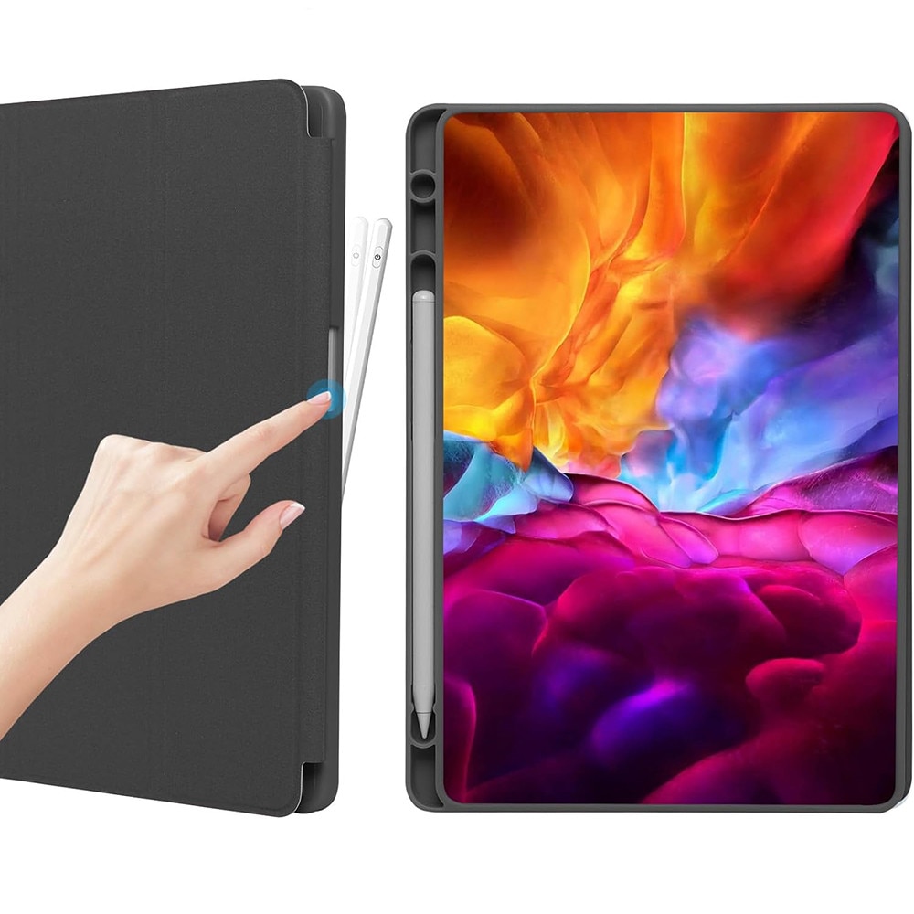 Husa pentru Samsung Galaxy Tab A11 8.7 inch Soft Shell cu compartiment pentru stylus, tip stand, protectie 360 - mov