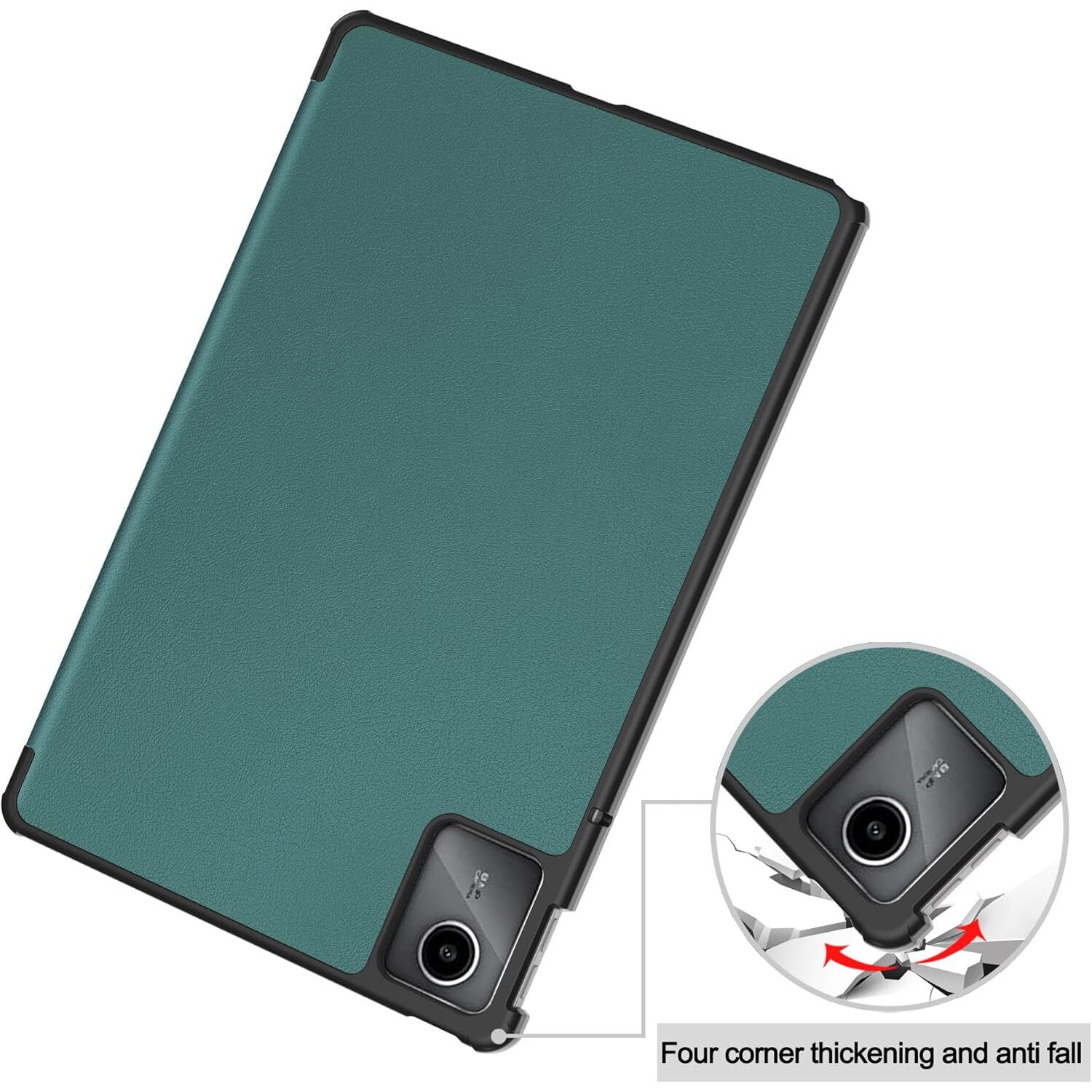 Husa Slim Sigloo, Smart Cover, Trifold, pentru Lenovo Tab M11 2024 (TB-330FU/TB-330XU/TB-331FC), 11", Pine Green
