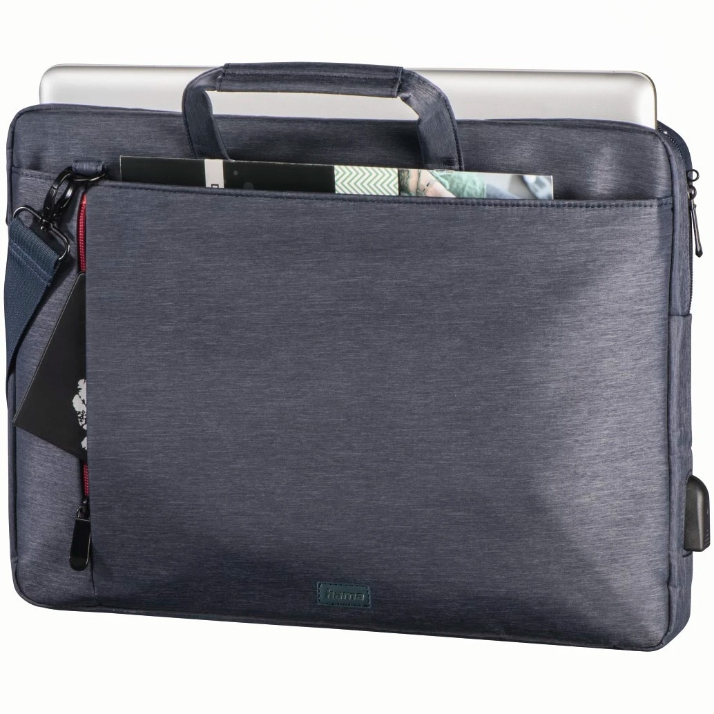 Geanta Hama Pentru Laptop Manchester, Pana La 44 Cm (17,3"), Albastru