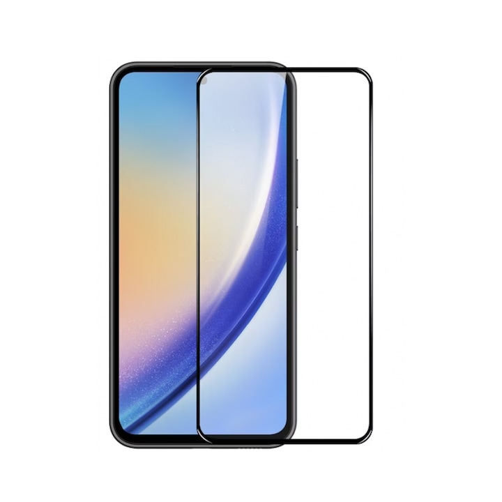 Folie Sticla Securizata Upzz Full Glue 5d, Compatibila Cu Samsung Galaxy A15 4G / 5G, Dreapta, Case Friendly