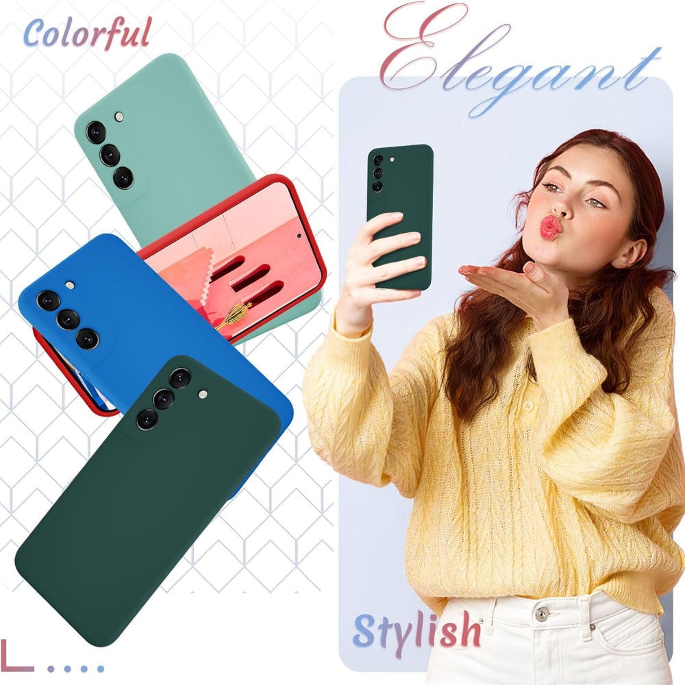 Husa CASEY STUDIOS™ compatibila cu Samsung Galaxy S22, Soft Silicone Premium, Burgundy, Microfibra in Interior, de Protectie, Ultra Slim, pentru Incarcare Wireless, Margini Ridicate pentru Protectia Ecranului si a Camerelor