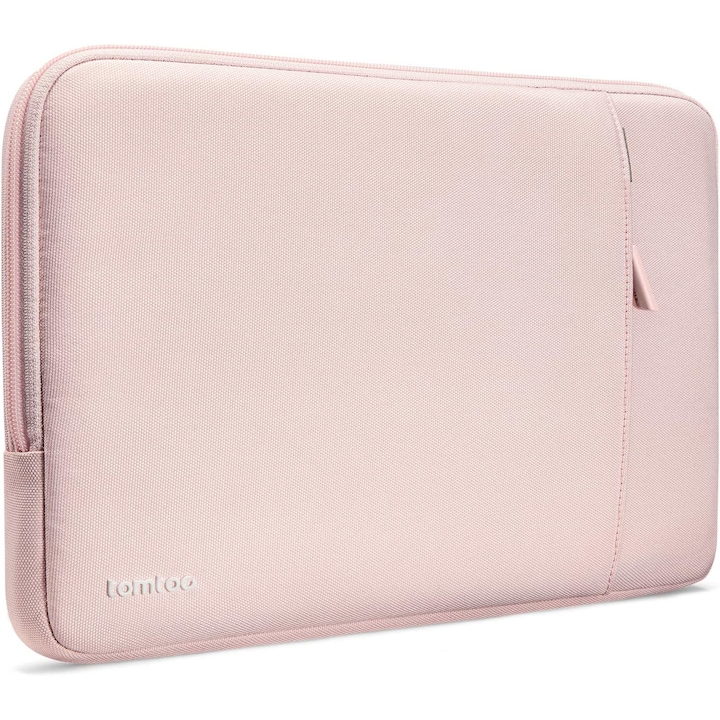 Husa laptop TomToc pentru MacBook Pro / Air, Materiale reciclate, 13 inch, Roz