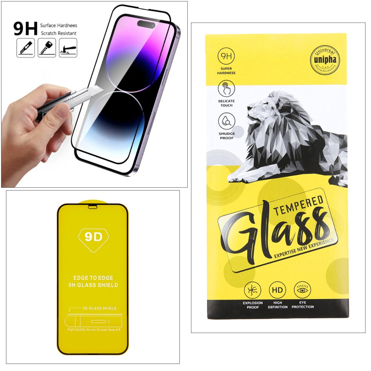 Folie sticla securizata 9D compatibila Samsung Galaxy A22 5G / A14 5G, scut de sticla 9H margine la margine, rama neagra Transparent Transparenta