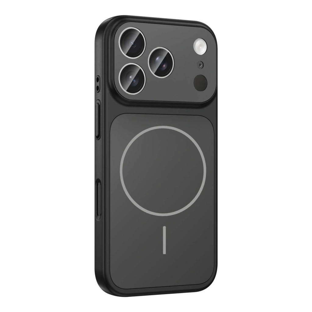 Husa pentru iPhone 17 Pro, GlassLook, compatibil cu MagSafe, Premium, Ultra Subtire, Negru