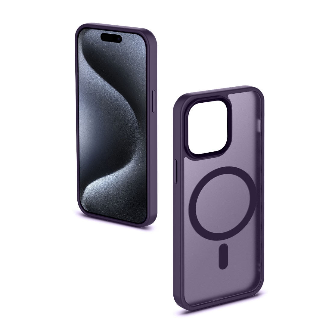 Husa de Protectie, Compatibila Apple iPhone 15 Pro Max, Doctor Shield Fantom, MagSafe - Violet