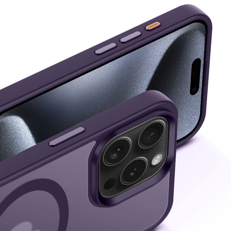 Husa de Protectie, Compatibila Apple iPhone 15 Pro Max, Doctor Shield Fantom, MagSafe - Violet