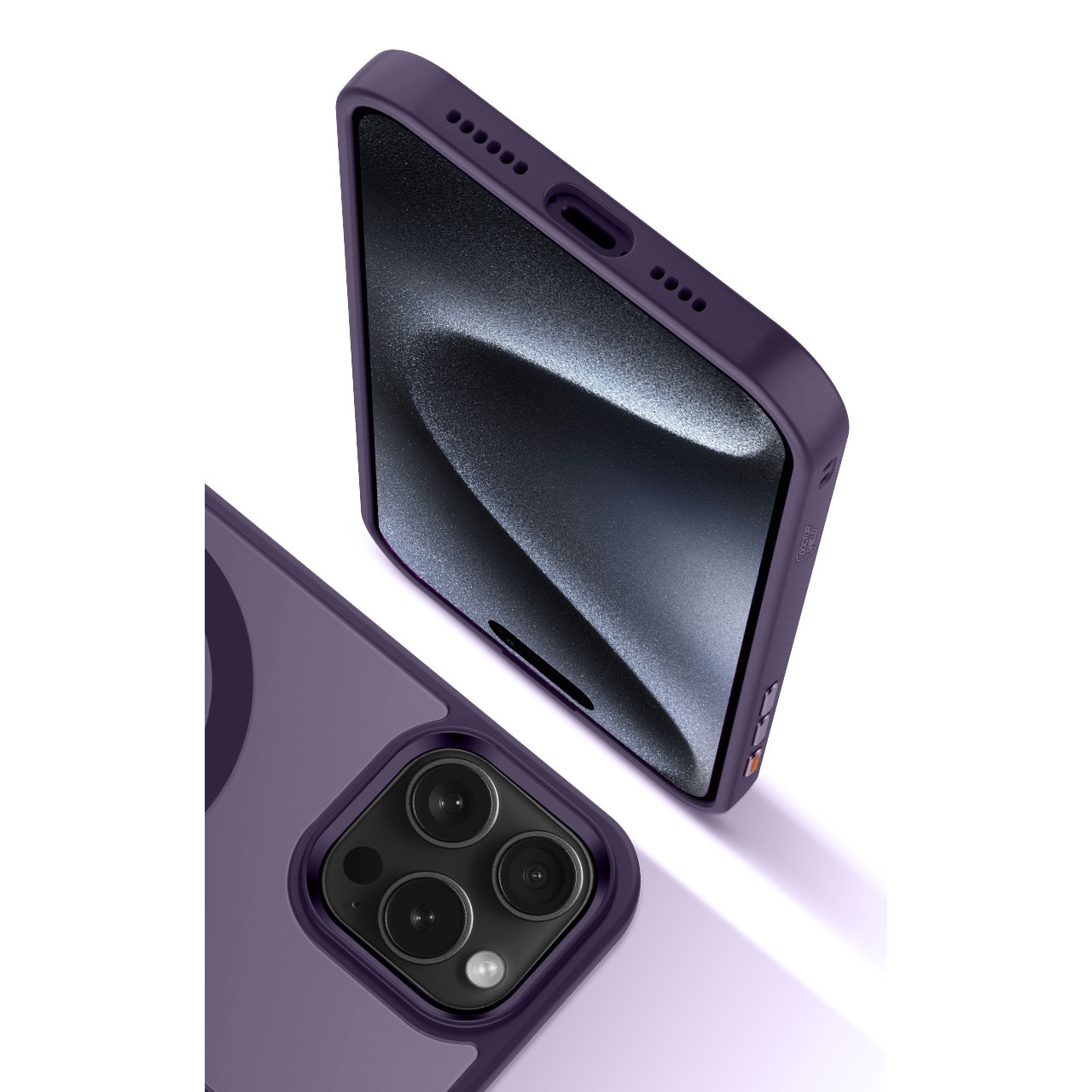 Husa de Protectie, Compatibila Apple iPhone 15 Pro Max, Doctor Shield Fantom, MagSafe - Violet