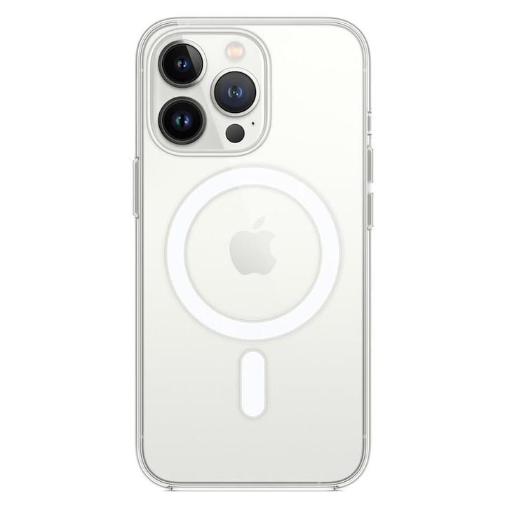 Husa BestCase® Mag Anti Shock 1.5mm, Pentru Apple iPhone 13 Pro, Compatibila MagSafe, Protectie Camera, 2 in 1 incarcare si magnet, Transparent