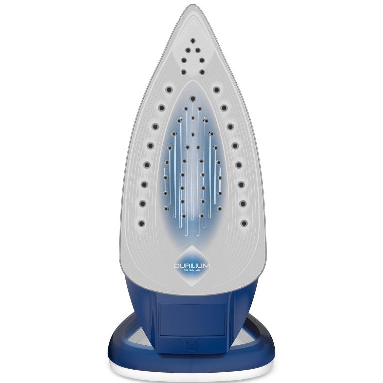 Fier de calcat Tefal EasyGliss Plus FV5735E0, 2500 W, talpa inox, 0.27 litri, 220 g/min, abur vertical, sistem anti-calcar, sistem anti-picurare, oprire automata, alb cu albastru