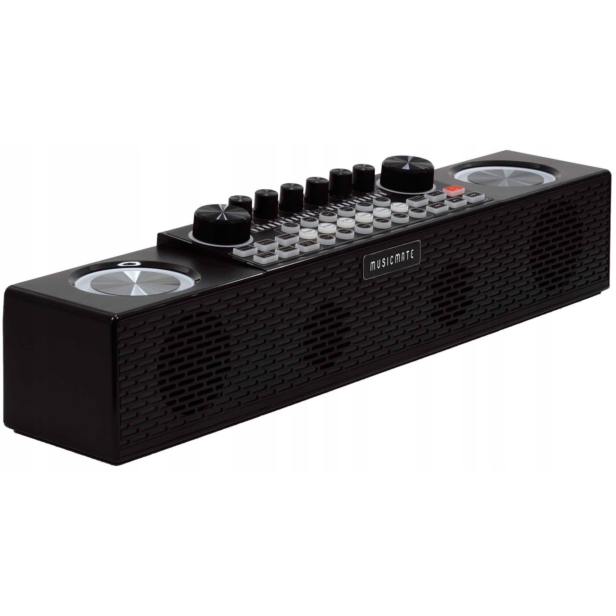 Set karaoke MusicMate MM-SC500 SonicEdge, 30W, Bluetooth, 2 microfoane, negru, 41x8x9cm