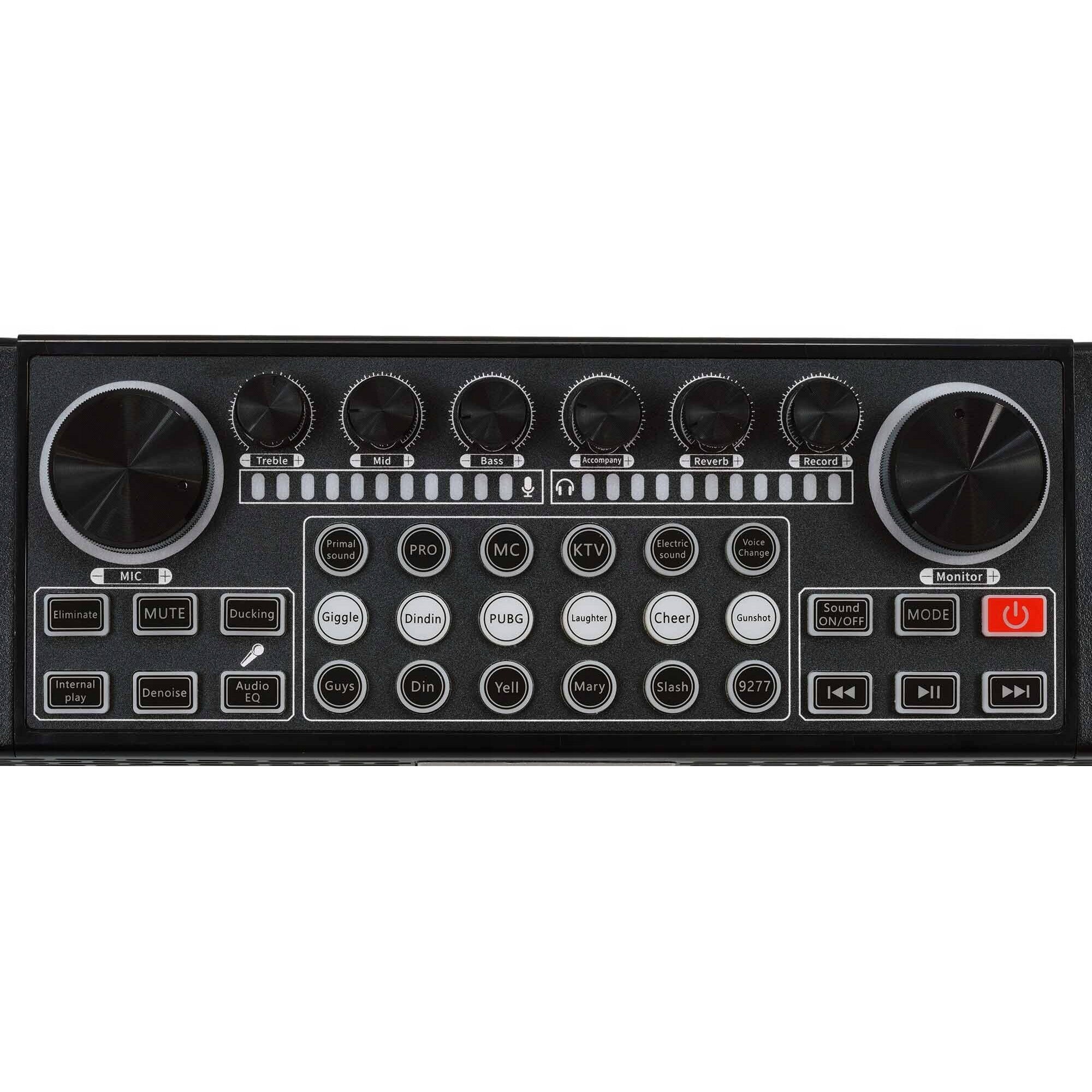 Set karaoke MusicMate MM-SC500 SonicEdge, 30W, Bluetooth, 2 microfoane, negru, 41x8x9cm