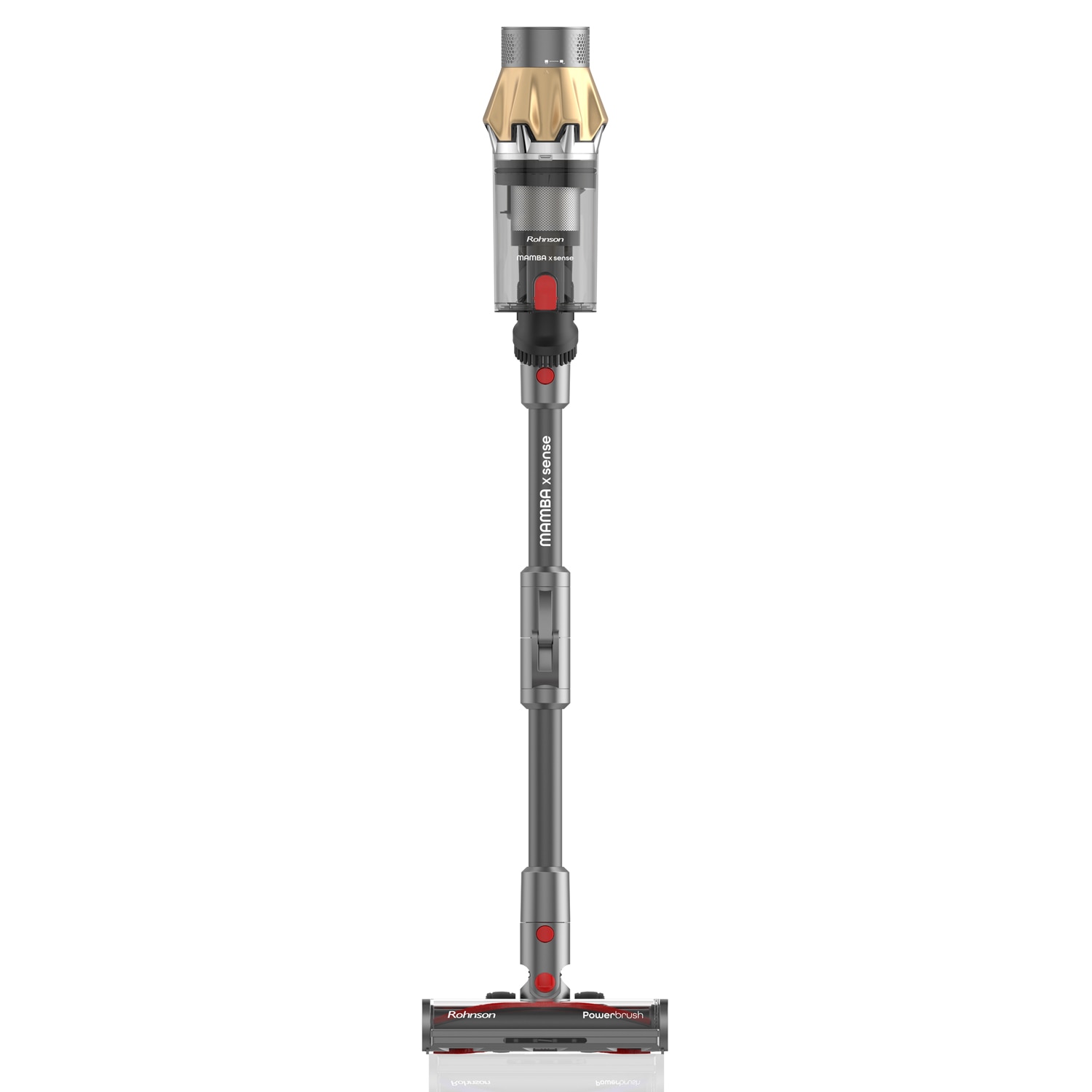 Aspirator vertical 2 in 1, Rohnson Mamba X Sense M15, 465 W, 28.8 V, 3000 mAh, cyclone, 35 kPa, autonomie 70 min