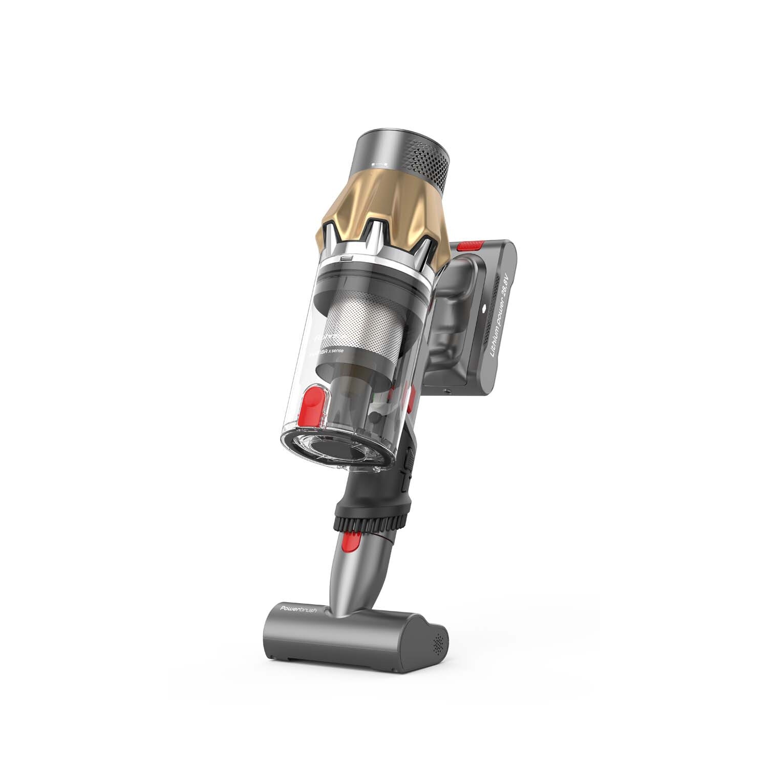 Aspirator vertical 2 in 1, Rohnson Mamba X Sense M15, 465 W, 28.8 V, 3000 mAh, cyclone, 35 kPa, autonomie 70 min