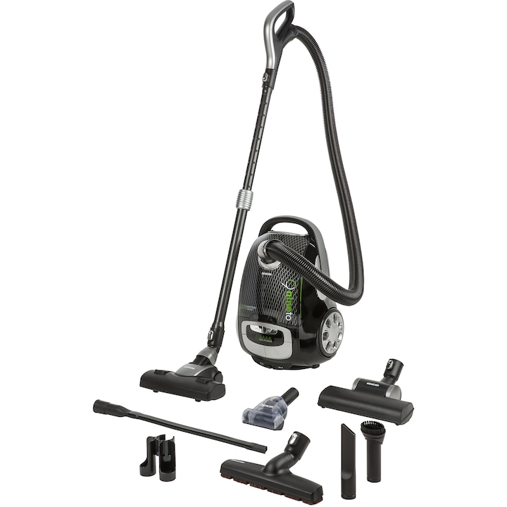 Aspirator cu sac Sencor SVC9000BK, tehnologie Extreme Silence, filtru HEPA H13 pentru aer curat, 4L, 800W, negru