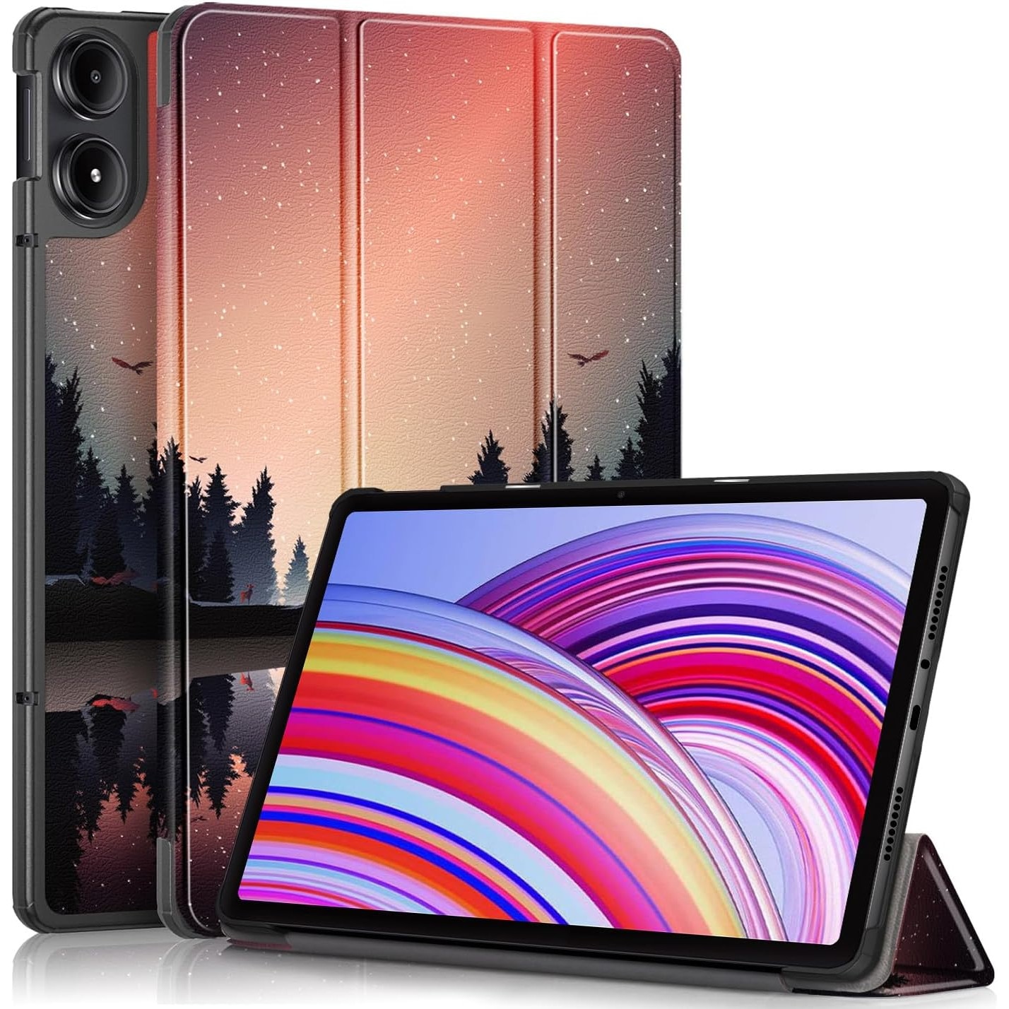 Husa Sigloo pentru tabletă Xiaomi Redmi Pad Pro 12.1", model Nightfall, Slim, Tri-Fold, Piele Ecologică, 12.1", Multicolor