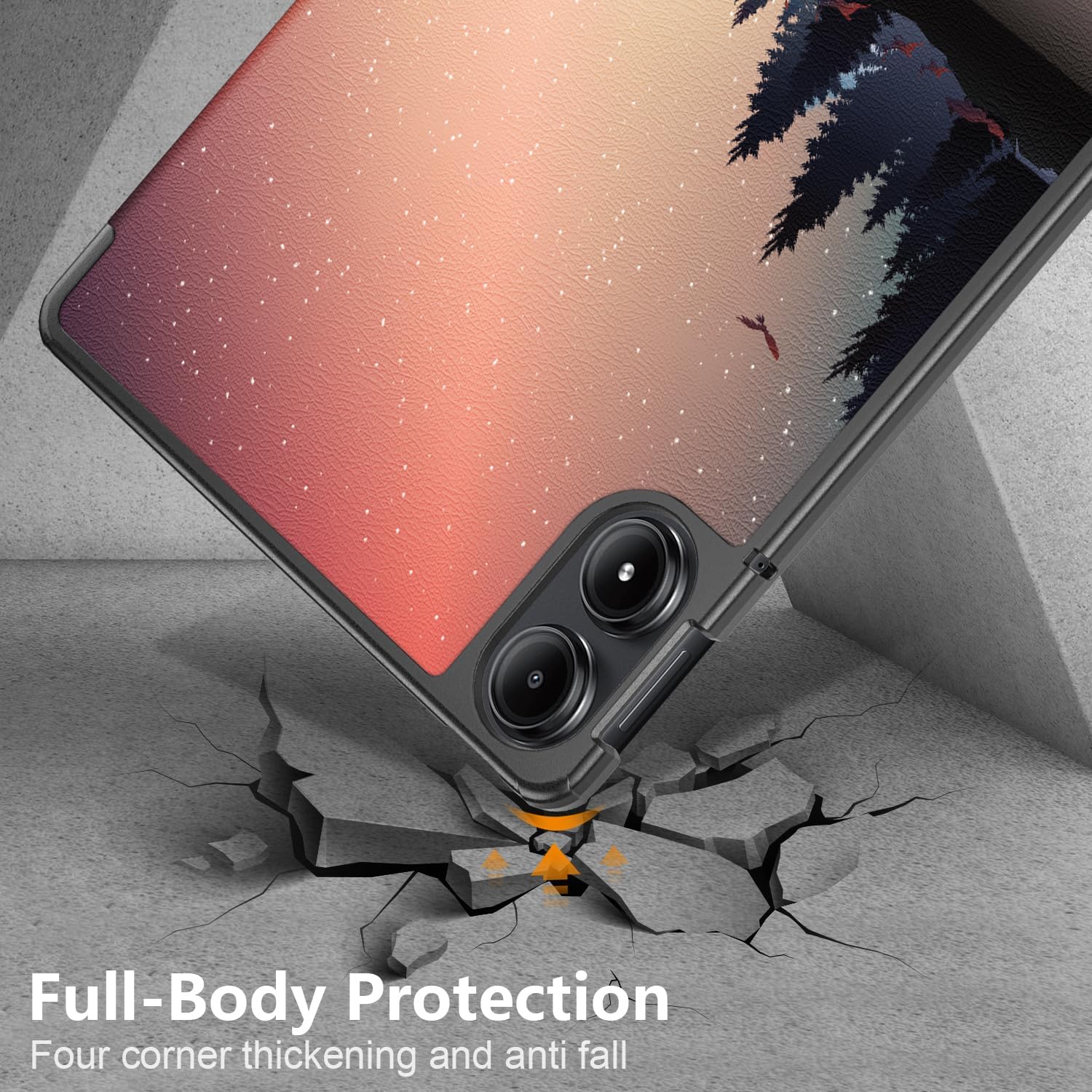 Husa Sigloo pentru tabletă Xiaomi Redmi Pad Pro 12.1", model Nightfall, Slim, Tri-Fold, Piele Ecologică, 12.1", Multicolor