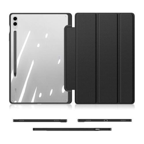 Husa Smart Cover compatibila cu Samsung Galaxy Tab S10 Lite/S10 FE 11inch, Slot Pen, Negru, TELGORBCS