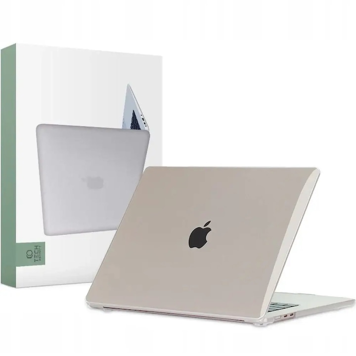 Carcasa laptop Tech-Protect Smartshell compatibila cu MacBook Air 15 inch 2023/2024 Crystal Clear
