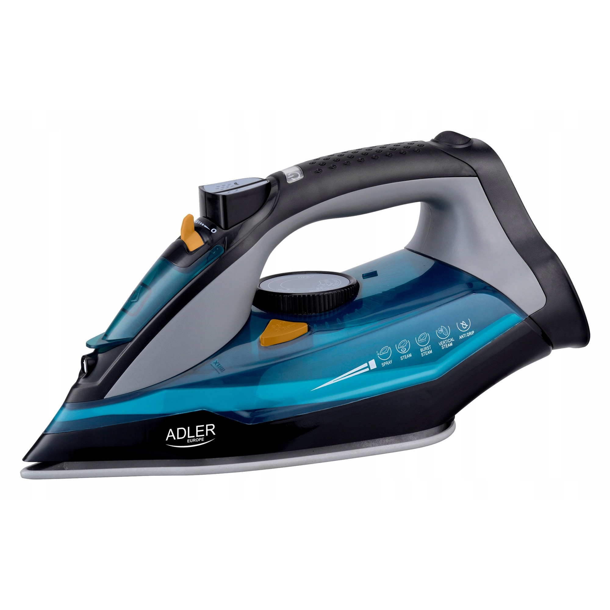 Fier de calcat cu abur Adler AD 5032, 3000W, ceramica, sistem auto-curatare, rezervor 350ml, 30x12x15cm