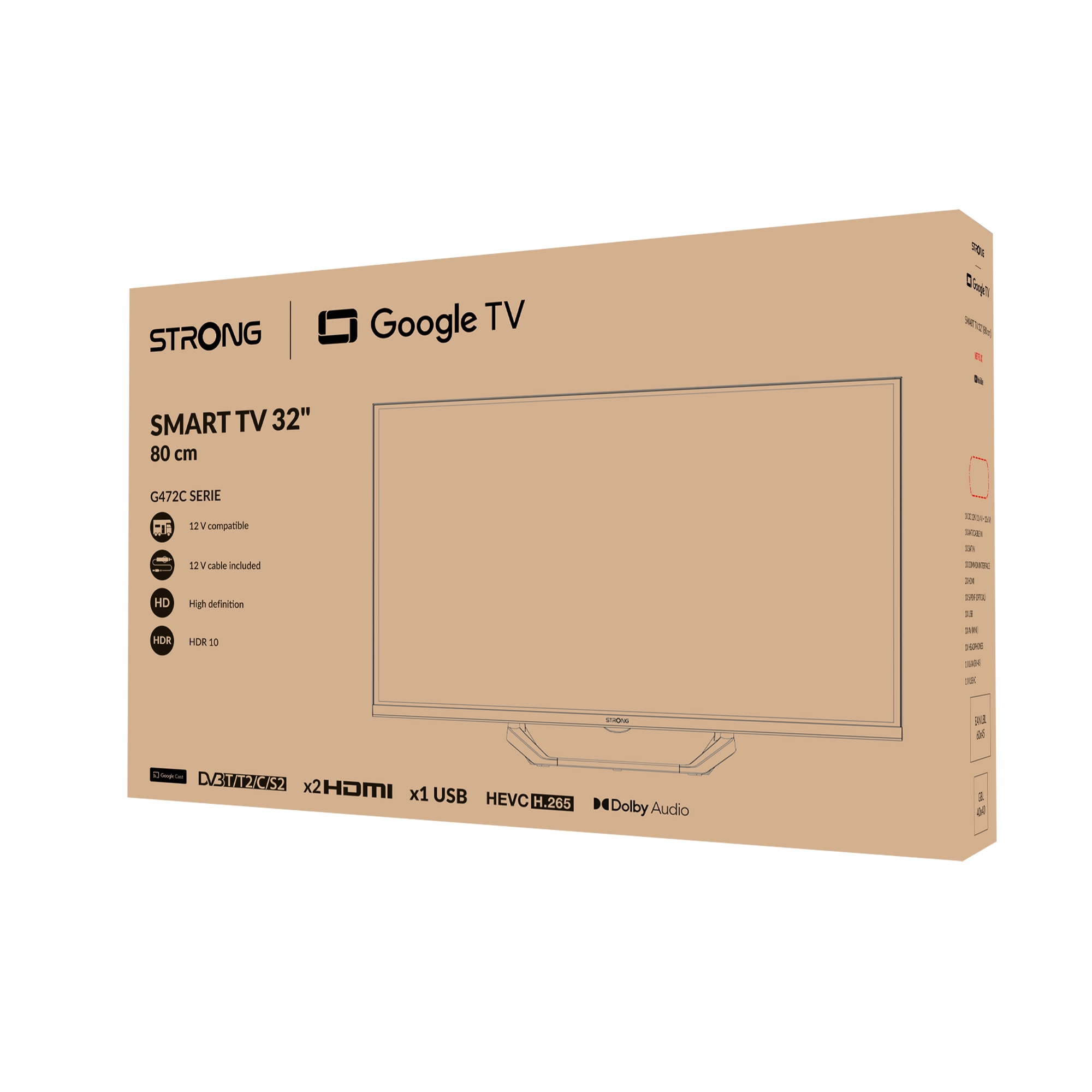 Televizor, Strong SRT32HG4723C 12V HD Google TV