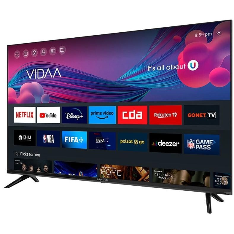 Televizor LED Krüger&Matz 109 cm 43" KM0243FHD-V, Full HD, Smart TV, WiFi, CI+