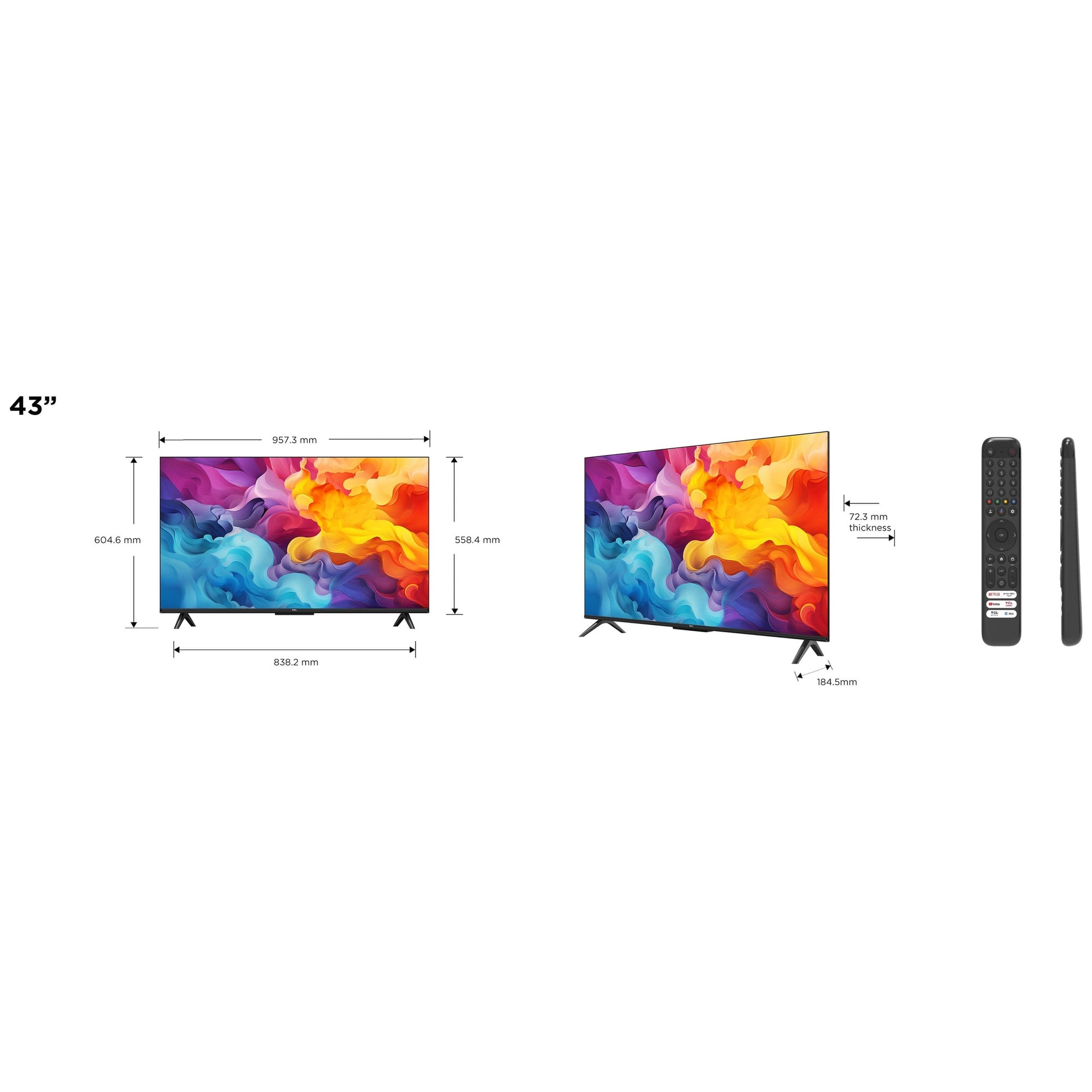 Televizor inteligent LED, TCL, 43V6B 43'', 4K UHD HDR Dolby Audio