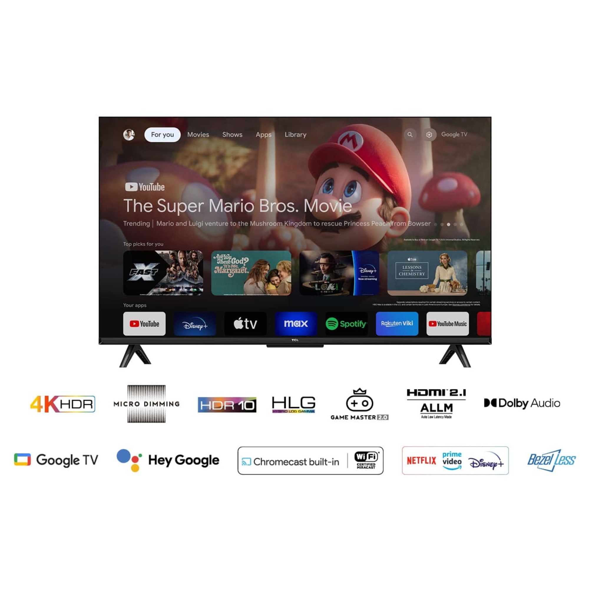 Televizor inteligent LED, TCL, 43V6B 43'', 4K UHD HDR Dolby Audio