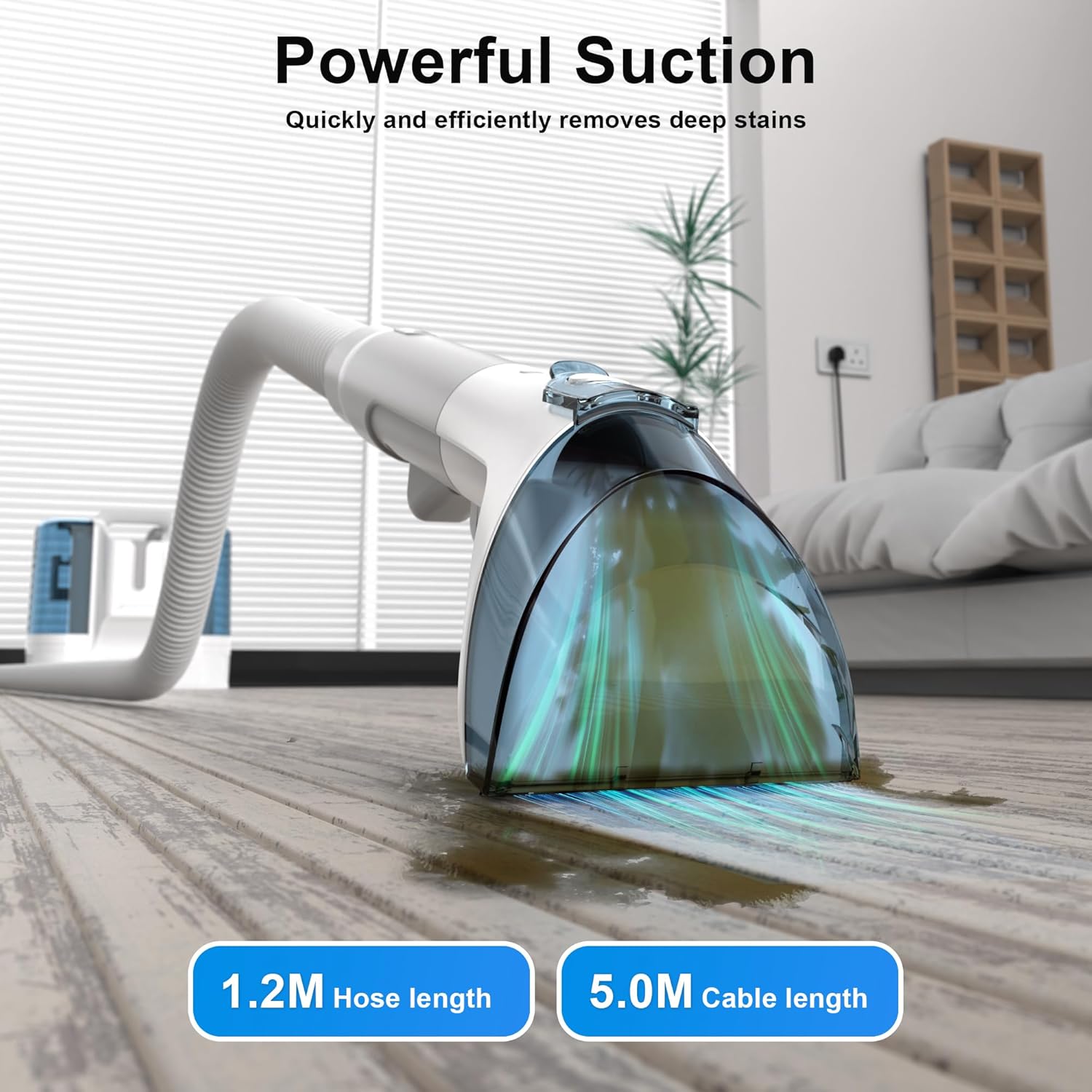 Aspirator cu spalare AKKEE Rowenta Clean, 450W, 600ml, Gri/Alb, 33x23x30cm