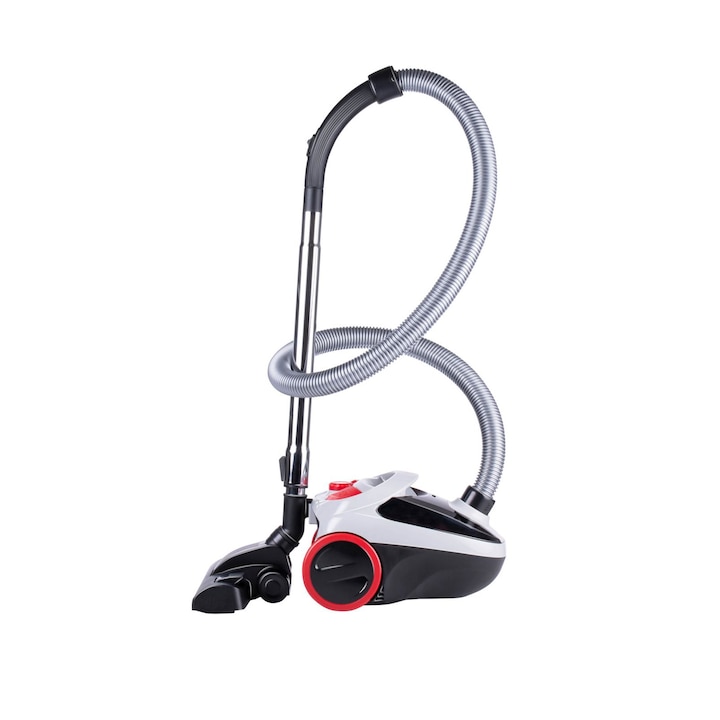 Aspirator cu sac Dirt Devil DD2001, Putere: 800W, filtru HEPA 10, capacitate sac 2L, Alb-Rosu