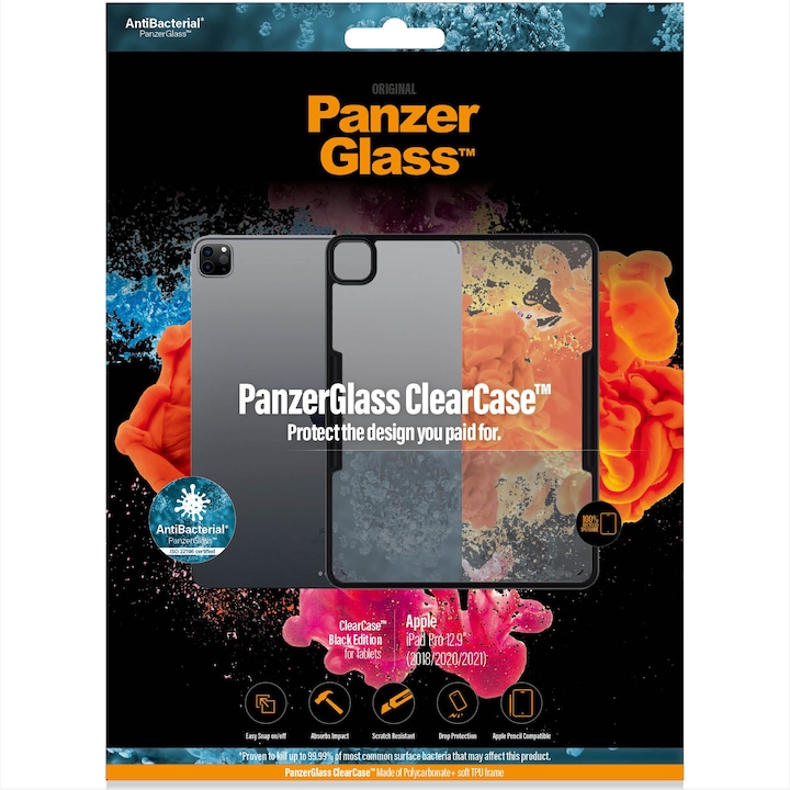 Husa de protectie PanzerGlass pentru Apple iPad Pro 12 9″ (2018/2020/2021), Transparenta