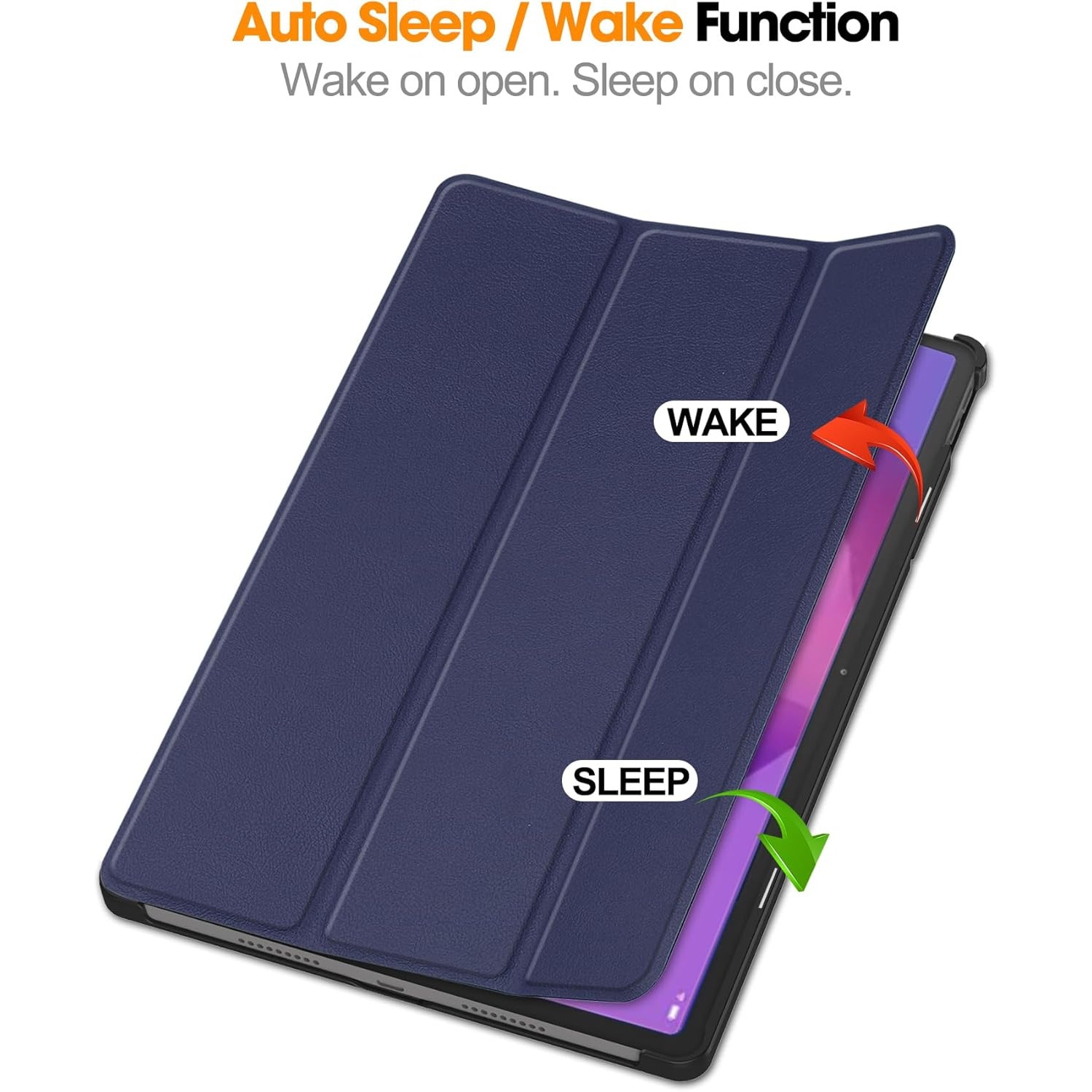 Husa pentru Lenovo Idea Tab Pro / Pro Paper 12.7 tip stand functie sleep/wake-up protectie 360 - Albastru