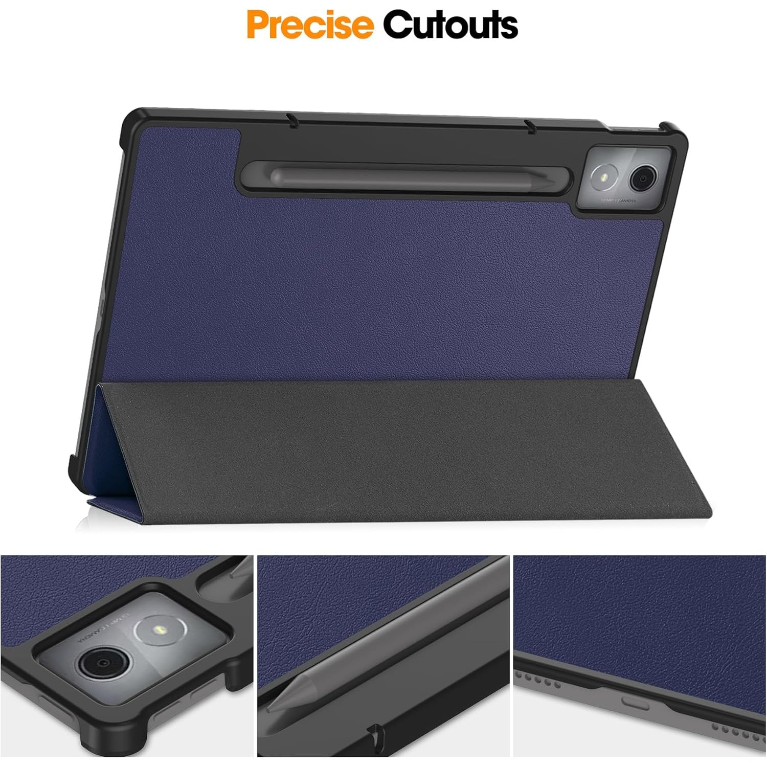 Husa pentru Lenovo Idea Tab Pro / Pro Paper 12.7 tip stand functie sleep/wake-up protectie 360 - Albastru